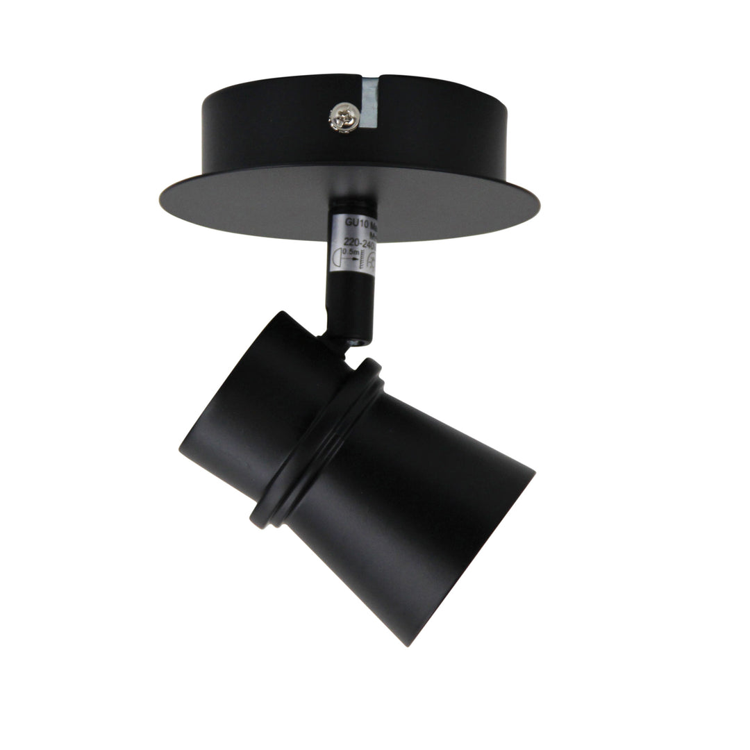 YARRA 1 LIGHT ADJUSTABLE SPOTLIGHT Black Spotlight
