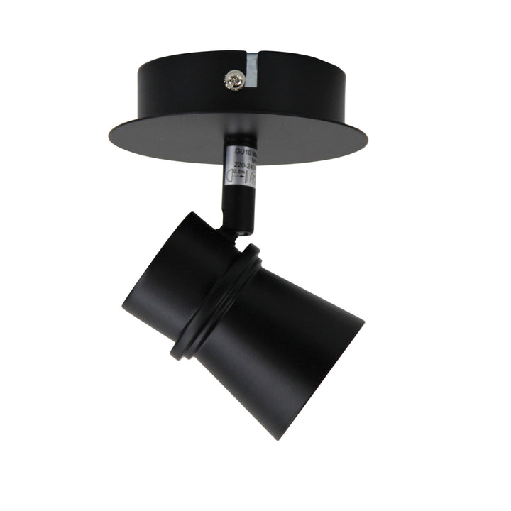 YARRA 1 LIGHT ADJUSTABLE SPOTLIGHT Black Spotlight