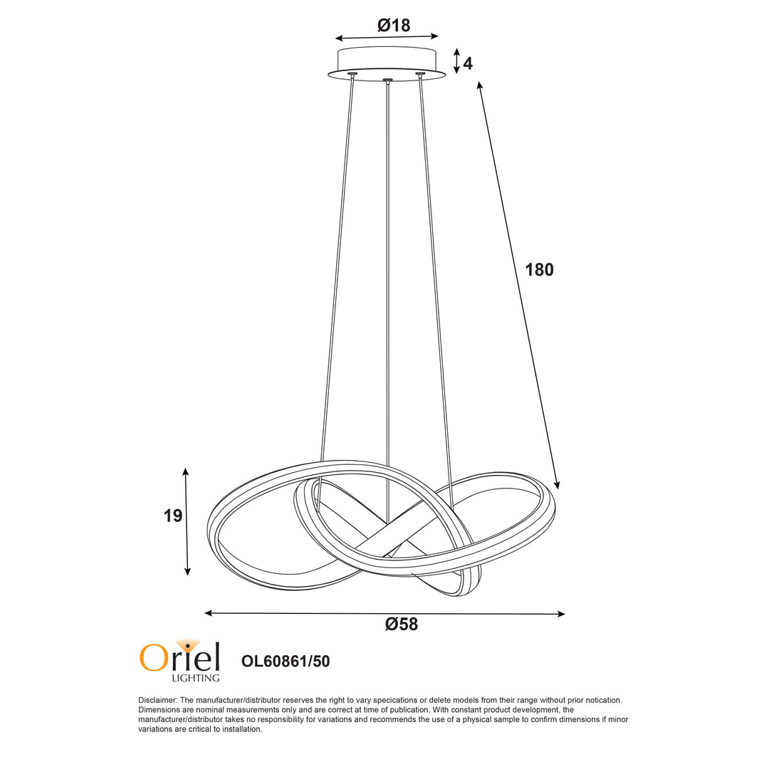 SPIRA BLACK CTS LED Pendant Pendant