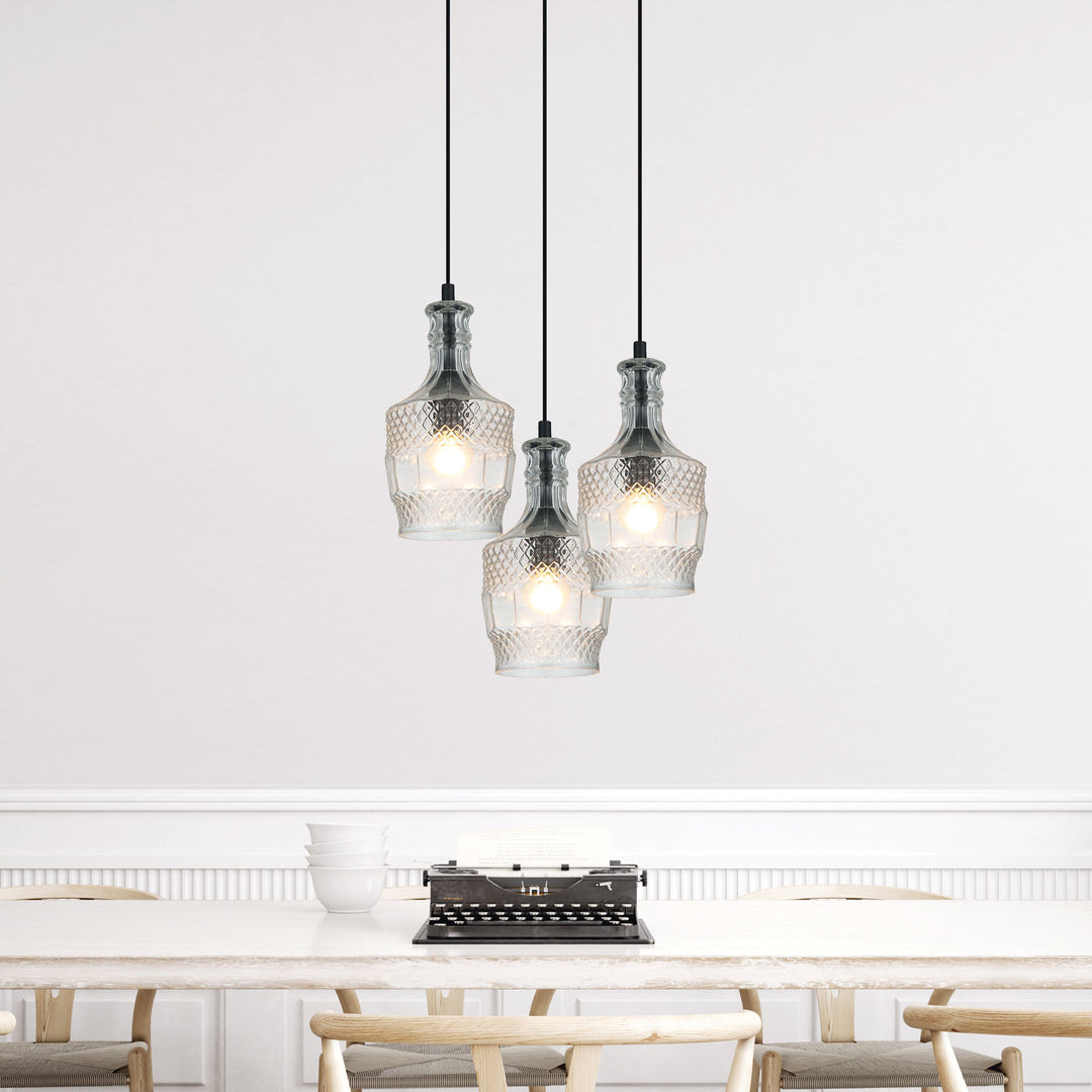 DECANT Retro Vintage Cut Glass Pendant Pendant