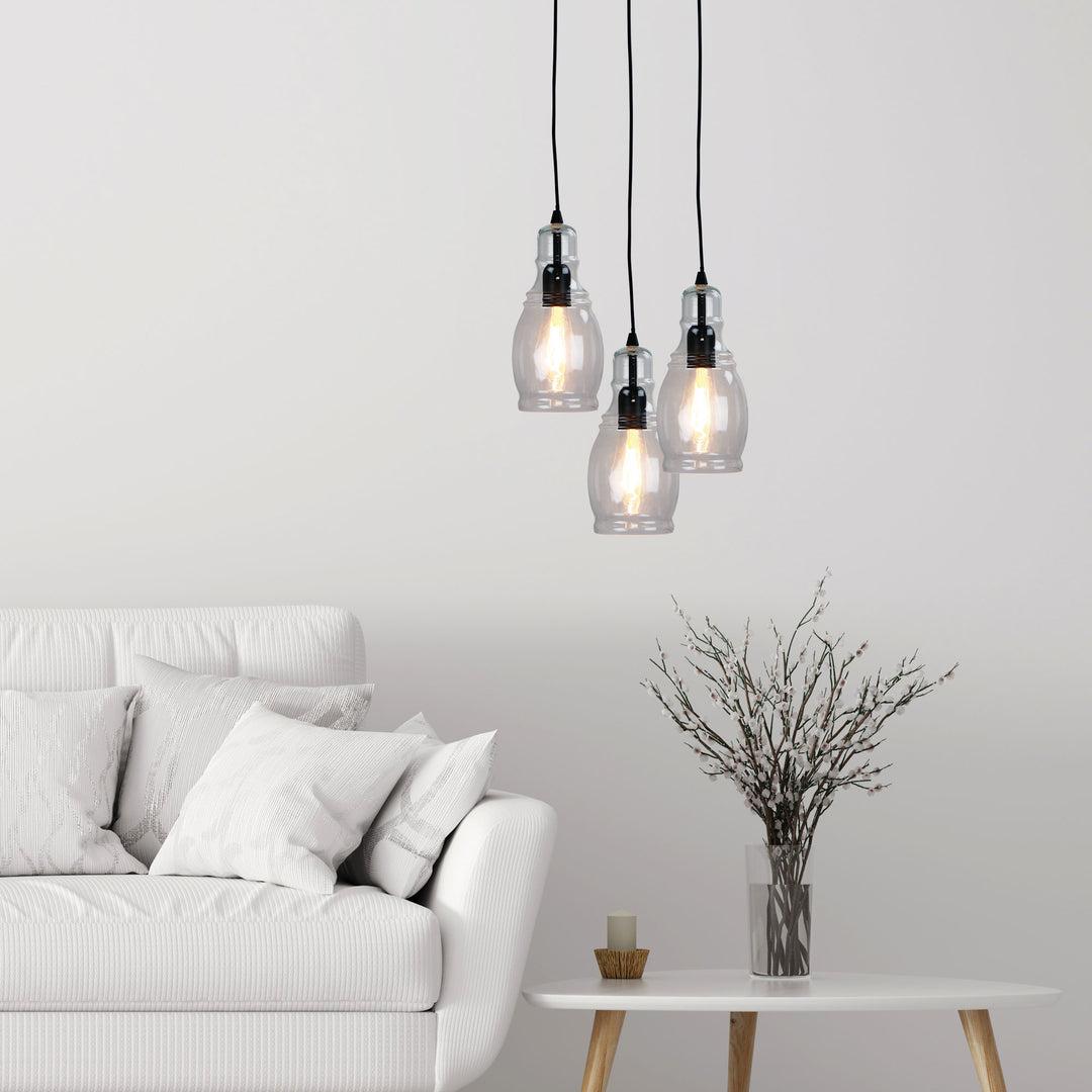 AUBURN Clear Glass Single Pendant Pendant
