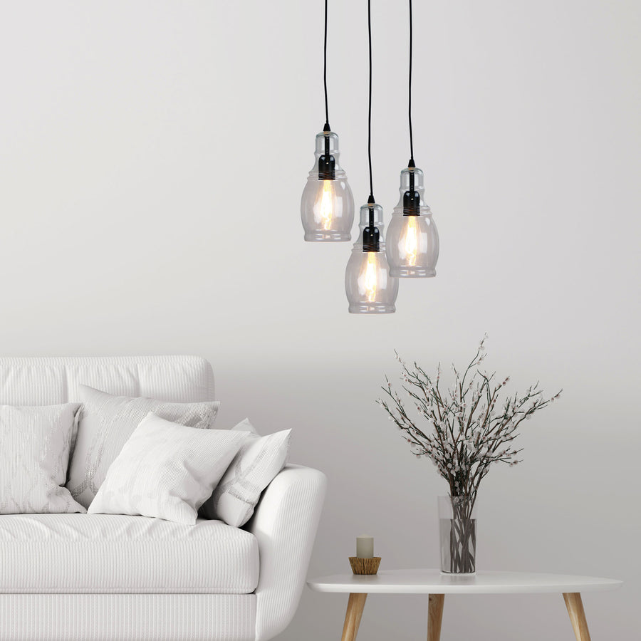 AUBURN Clear Glass Single Pendant Pendant