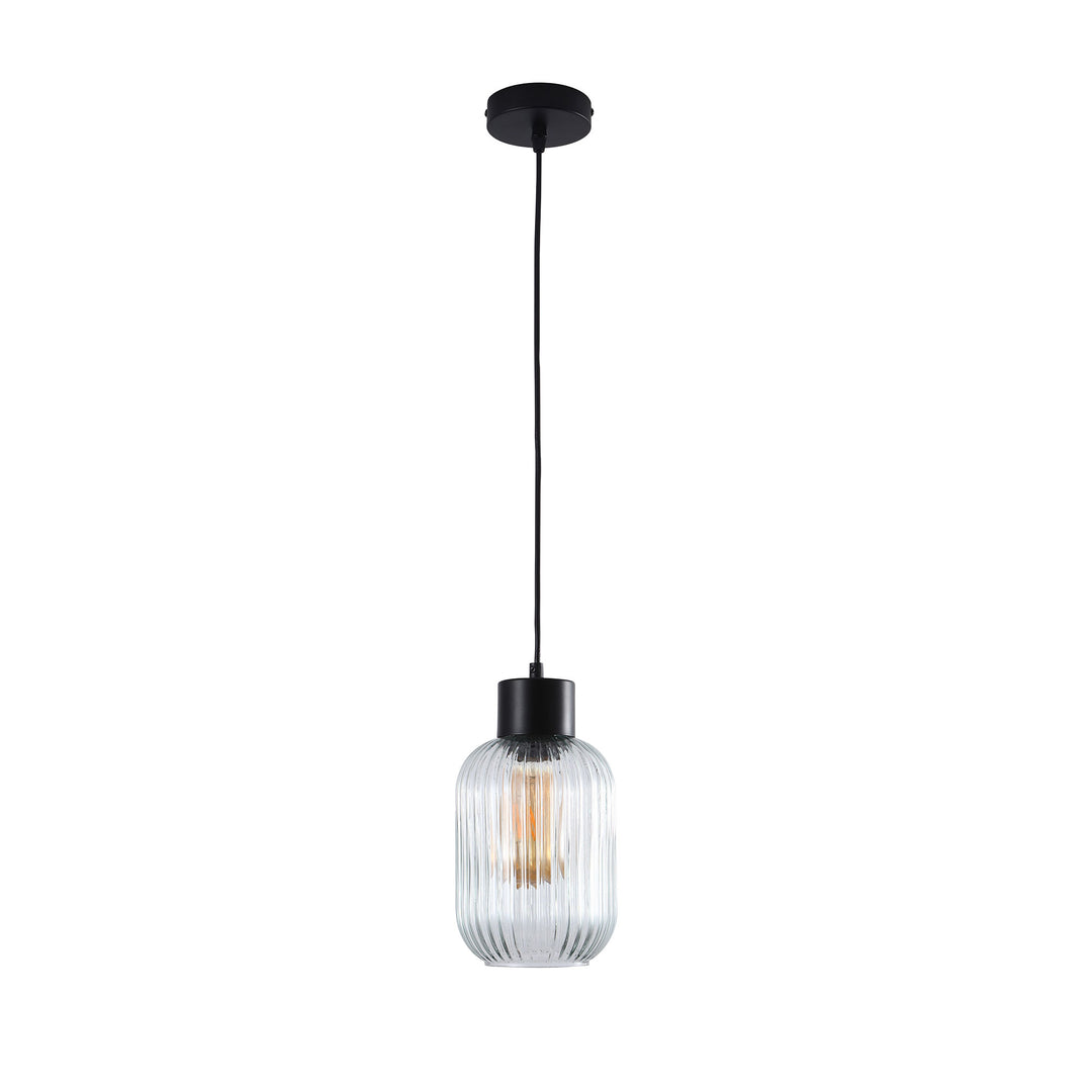 MILLER.130 Ribbed Glass Pendant Pendant