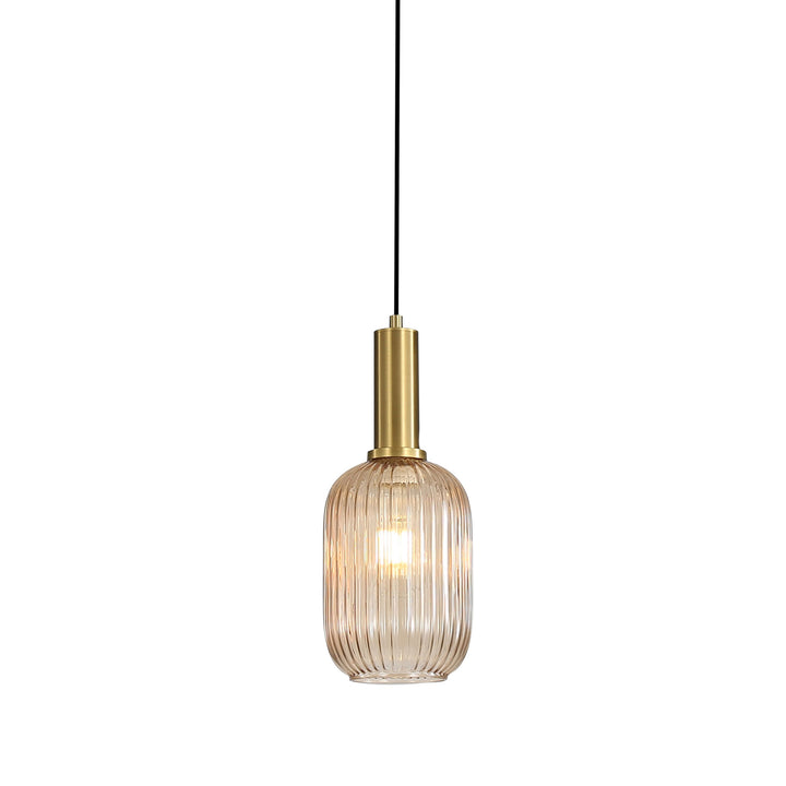 LUXE.130 Ribbed Glass Pendant Pendant