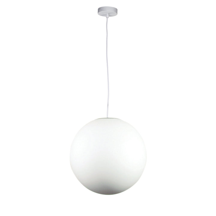 PHASE White Acrylic Sphere Pendant 400mm Pendant