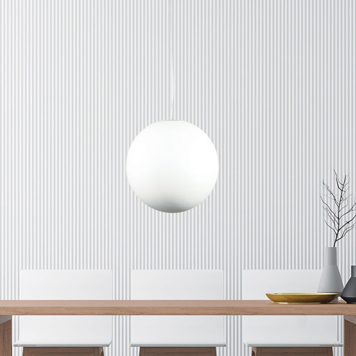 PHASE White Acrylic Sphere Pendant Pendant
