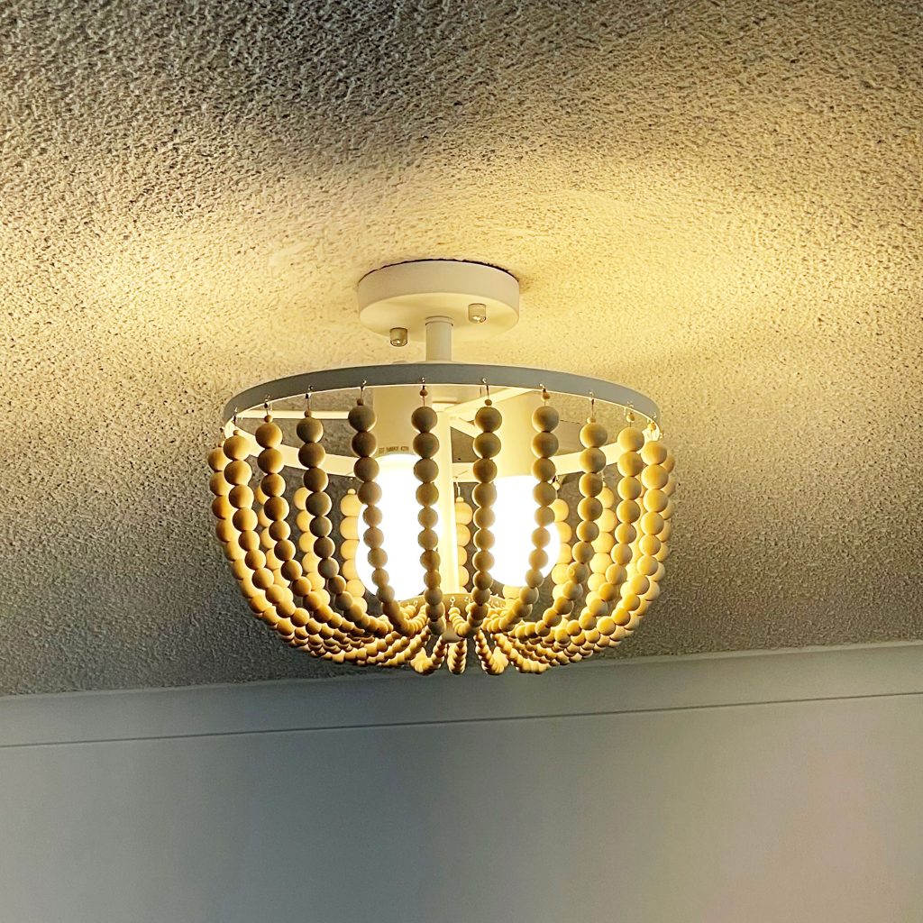 Cascara CTC Natural Wooden Beaded Ceiling Light CTC