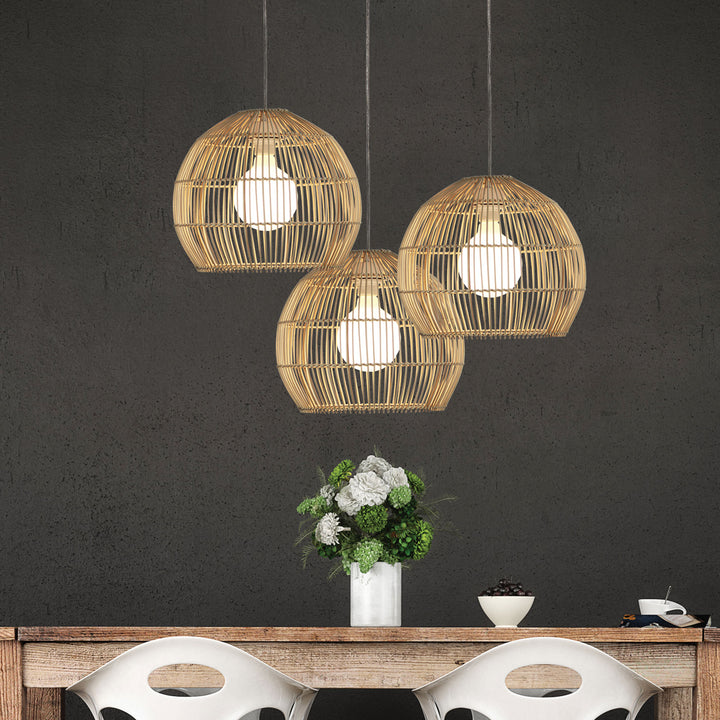 BATU Natural Rattan Cane Shade only pendant