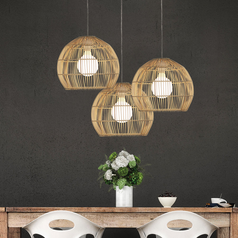 BATU Natural Rattan Cane Shade only pendant