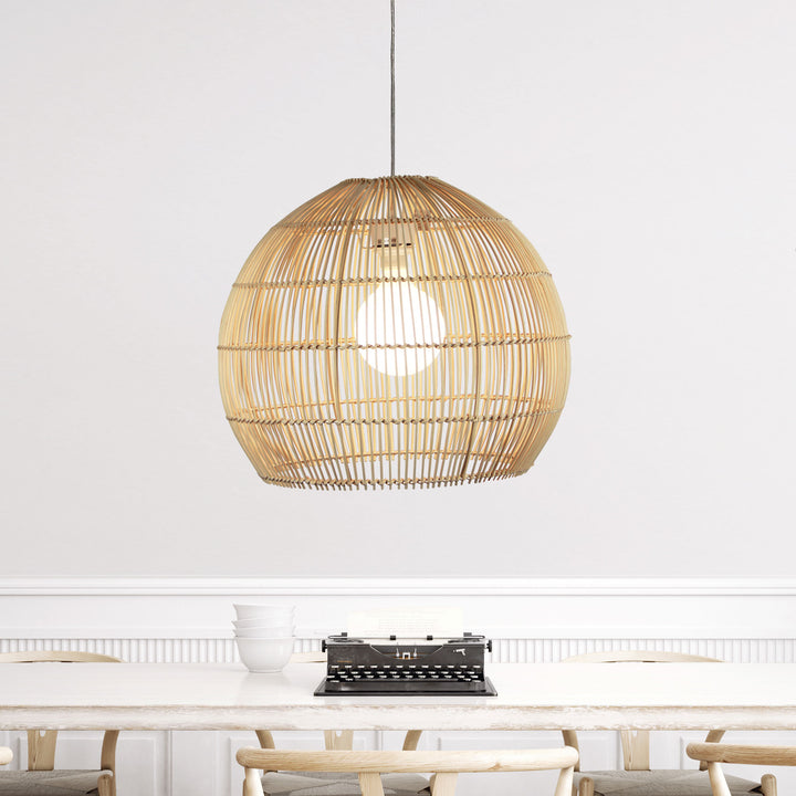 BATU Natural Rattan Cane Shade only pendant