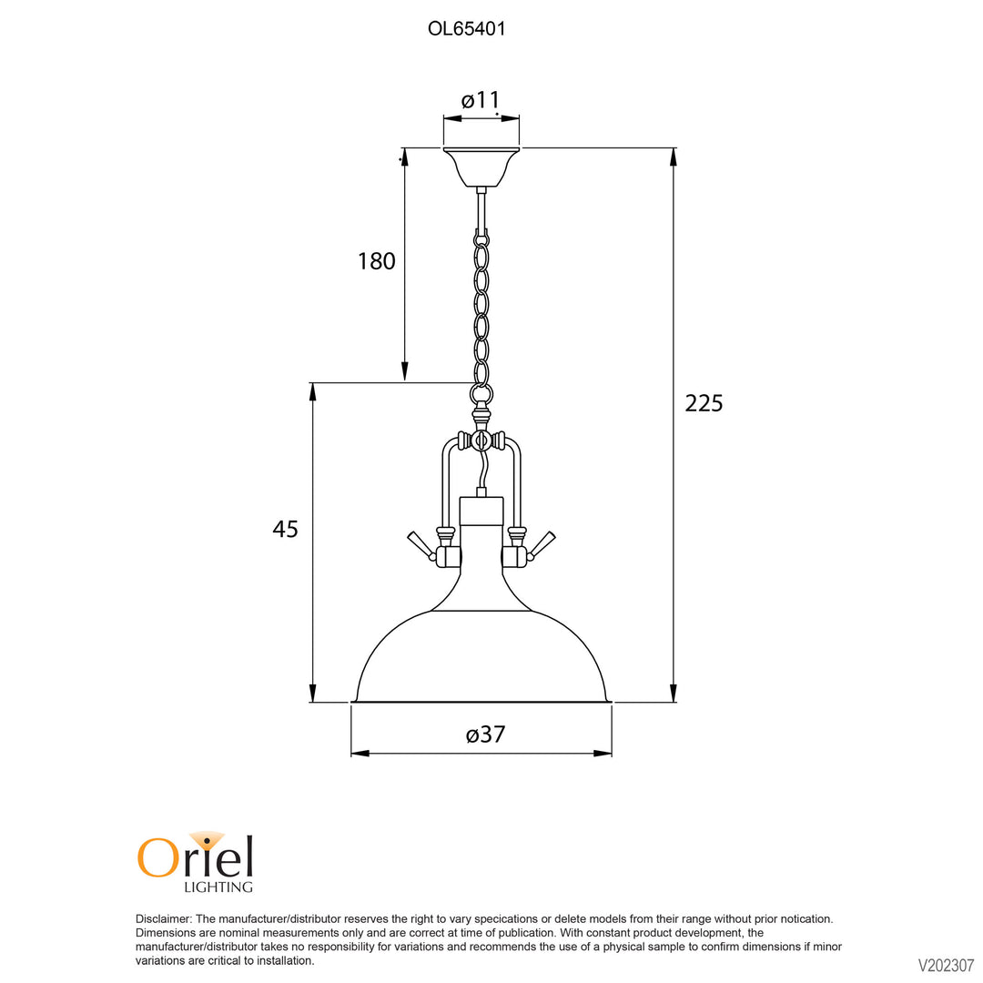 COTTAGE Urban Retro Industrial Style Black Pendant Pendant