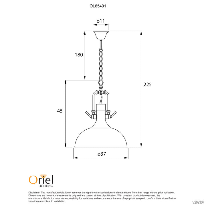 COTTAGE Urban Retro Industrial Style Black Pendant Pendant