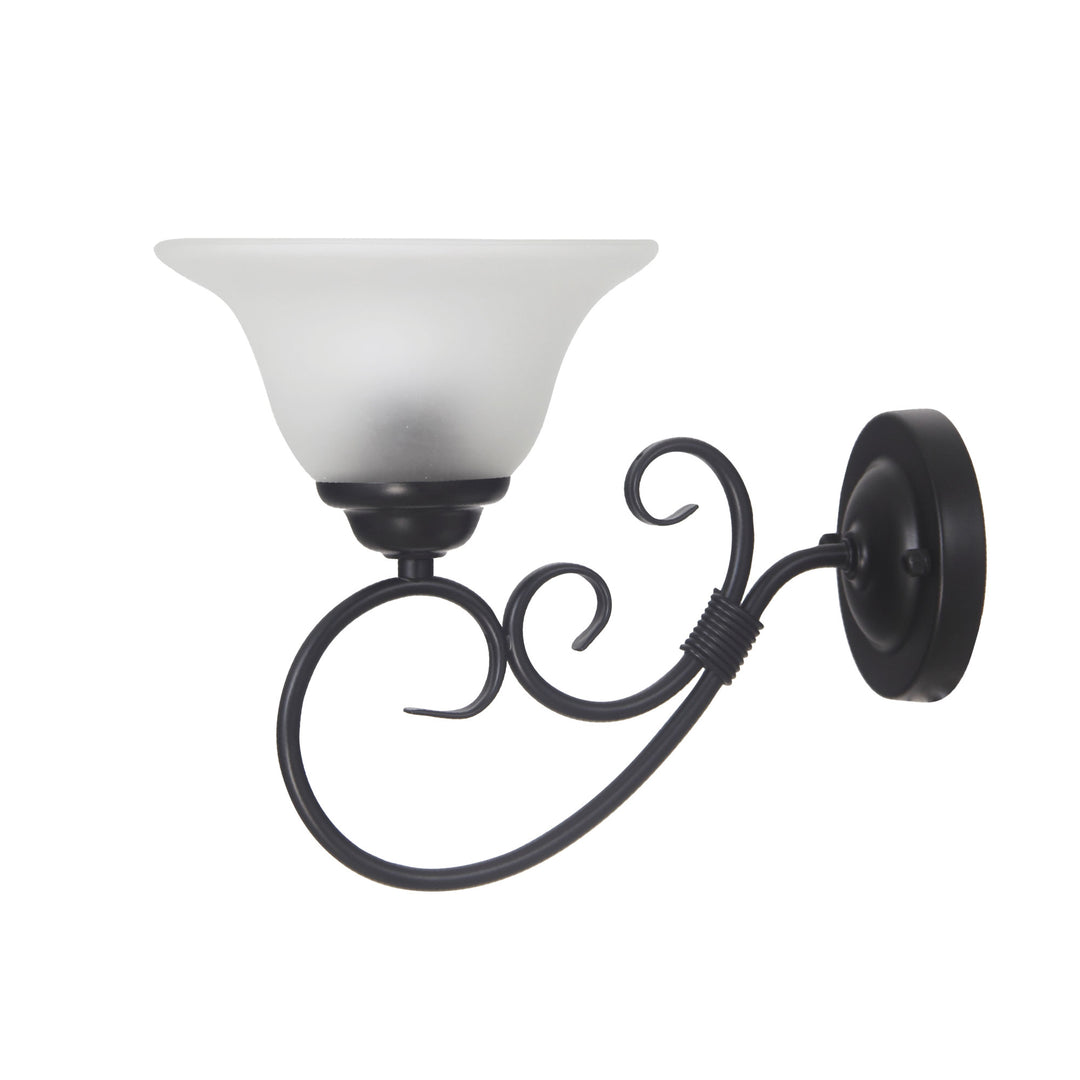 GASTON II WALL LIGHT Black Traditional Frost wall light WALL LIGHT