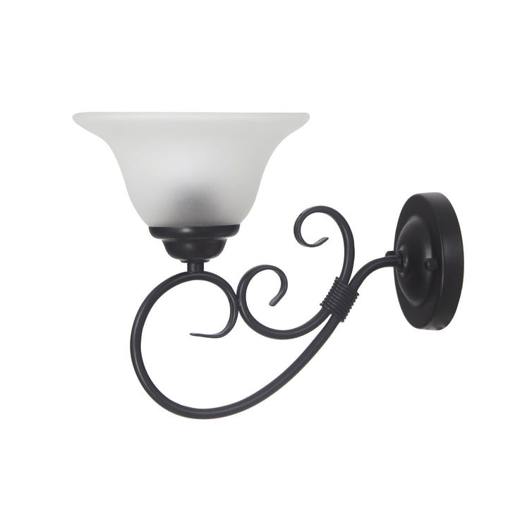 GASTON II WALL LIGHT Black Traditional Frost wall light WALL LIGHT