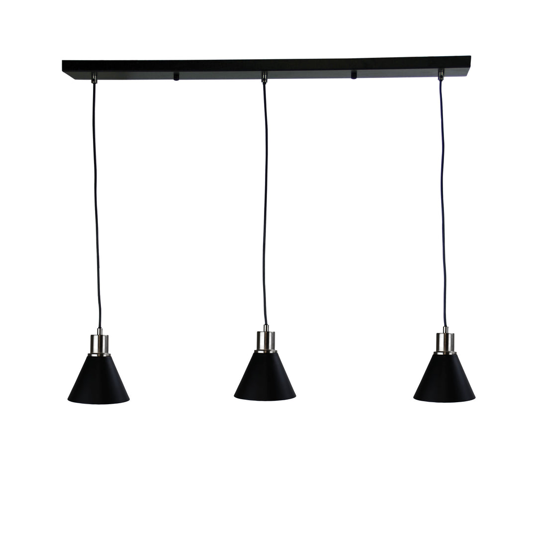 COMO 3 LIGHT Bar Pendant Brushed Chrome Pendant