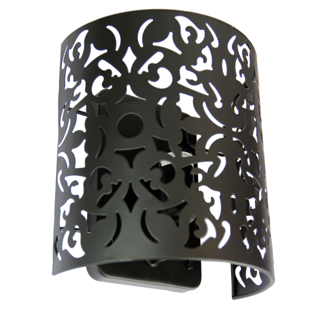 VICKY WALL Laser Cut Metal Wall Mounted Light Black Pendant