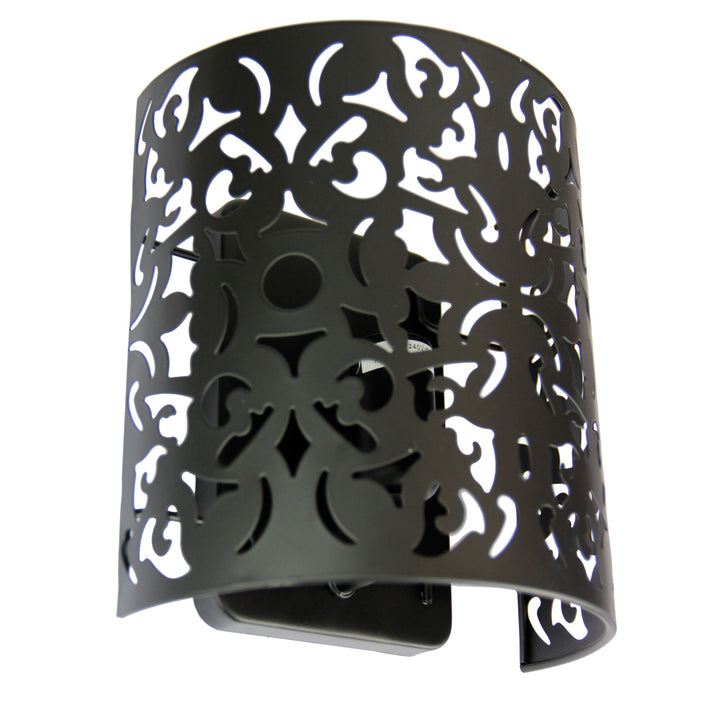VICKY WALL Laser Cut Metal Wall Mounted Light Black Pendant