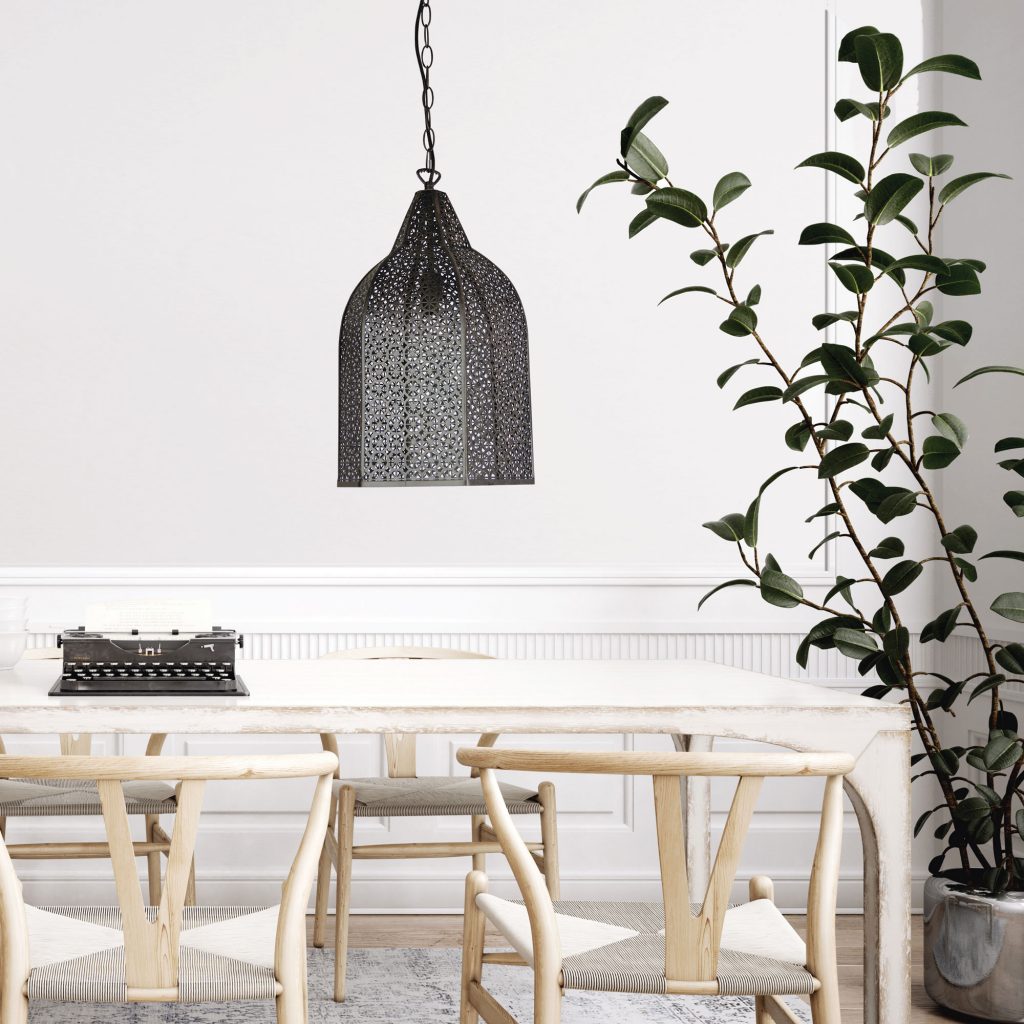 ISTANBUL Antique Rust Laser Cut Metal Pendant in Antique Bronze finish Pendant