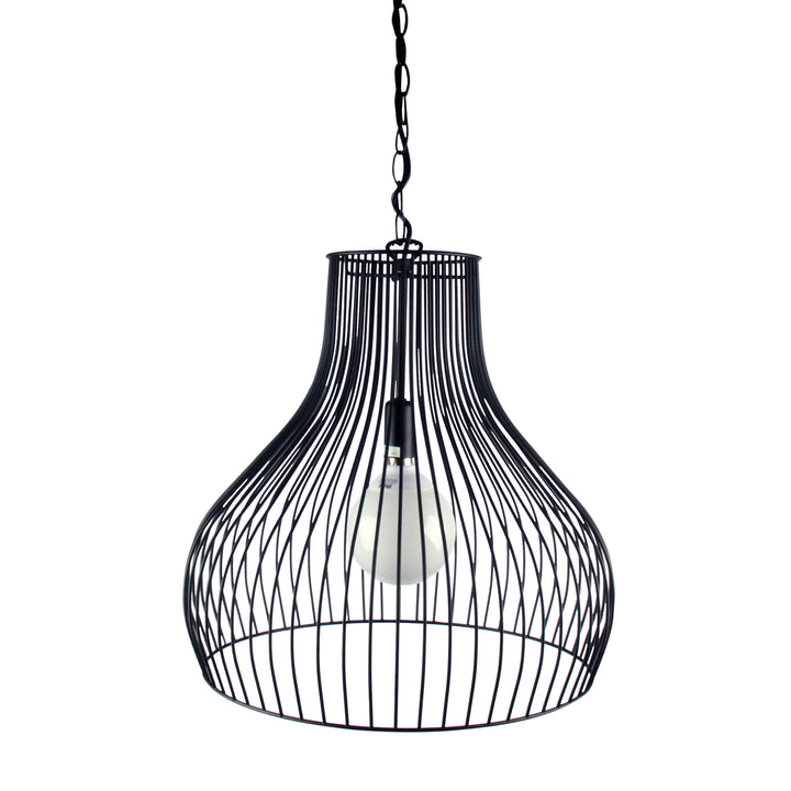 GABBY 45cm Wire Pendant Black Pendant