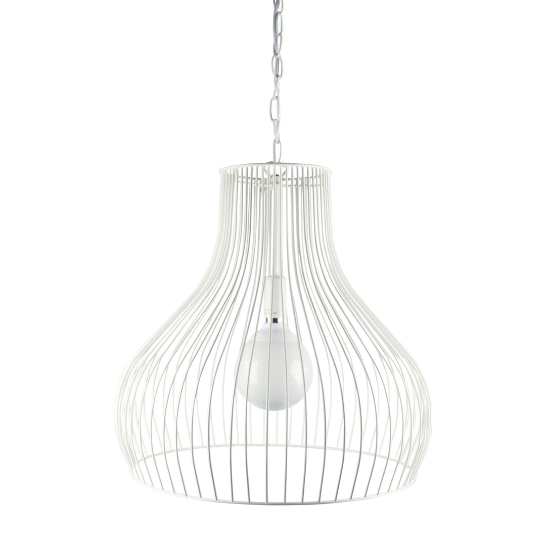 GABBY 45cm Wire Pendant White Pendant