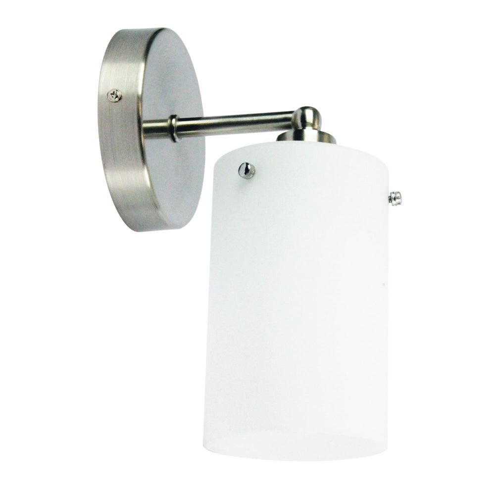 ZEST WALL Retro Brushed Chrome and Glass Wall Light WALL LIGHT