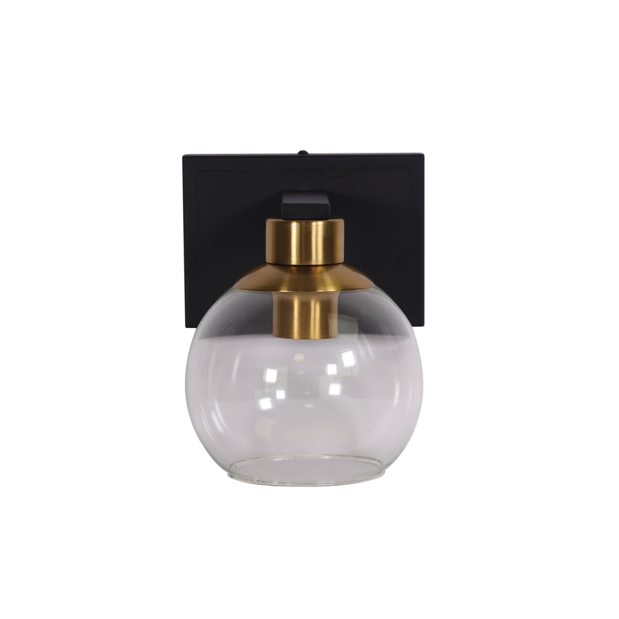 CLAYTON SINGLE Clear Glass Wall Light WALL LIGHT