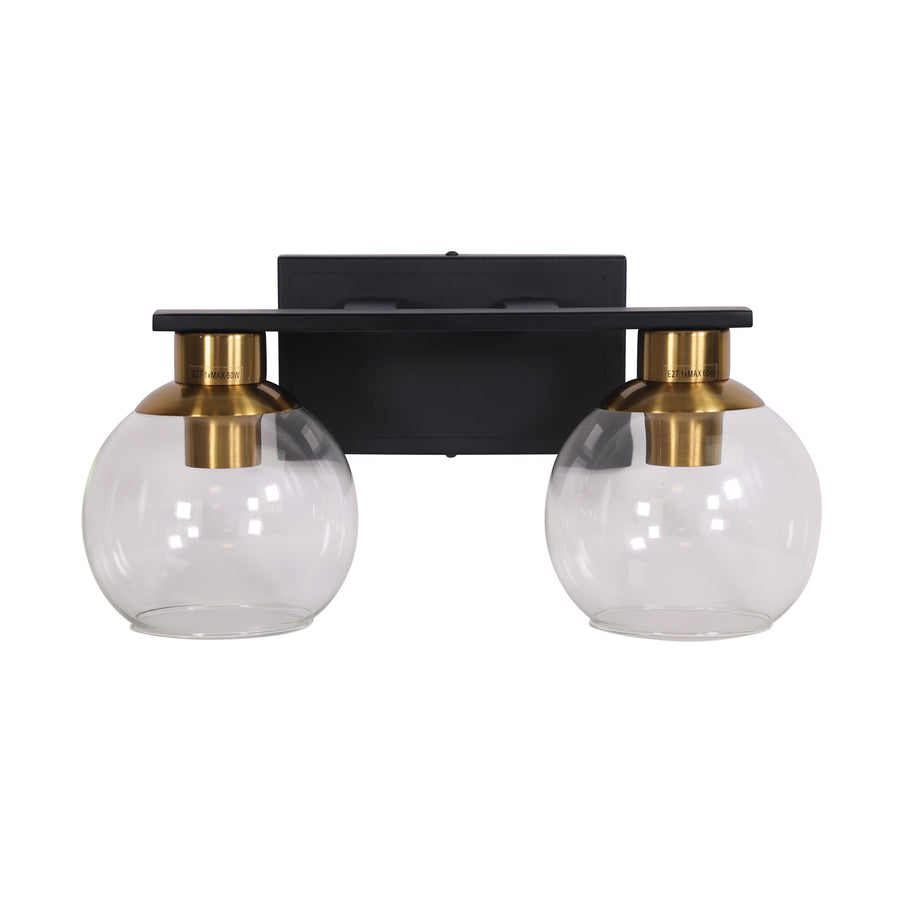 CLAYTON DOUBLE Clear Glass Wall Light WALL LIGHT