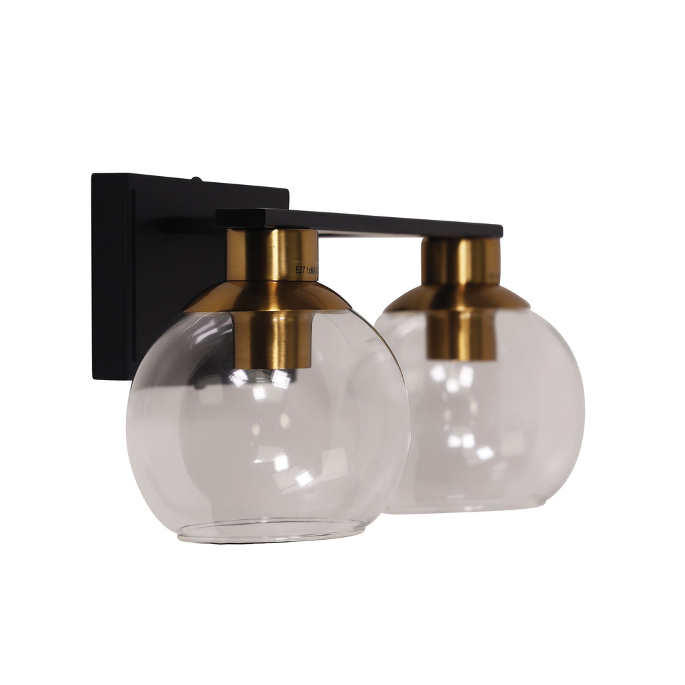 CLAYTON DOUBLE Clear Glass Wall Light WALL LIGHT