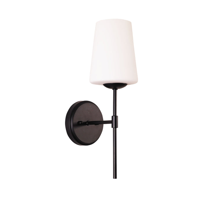 KINBURY Glass Wall Light Black WALL LIGHT