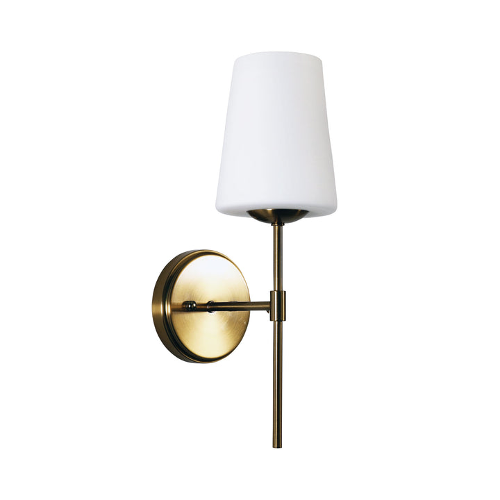 KINBURY Glass Wall Light Satin Brass WALL LIGHT