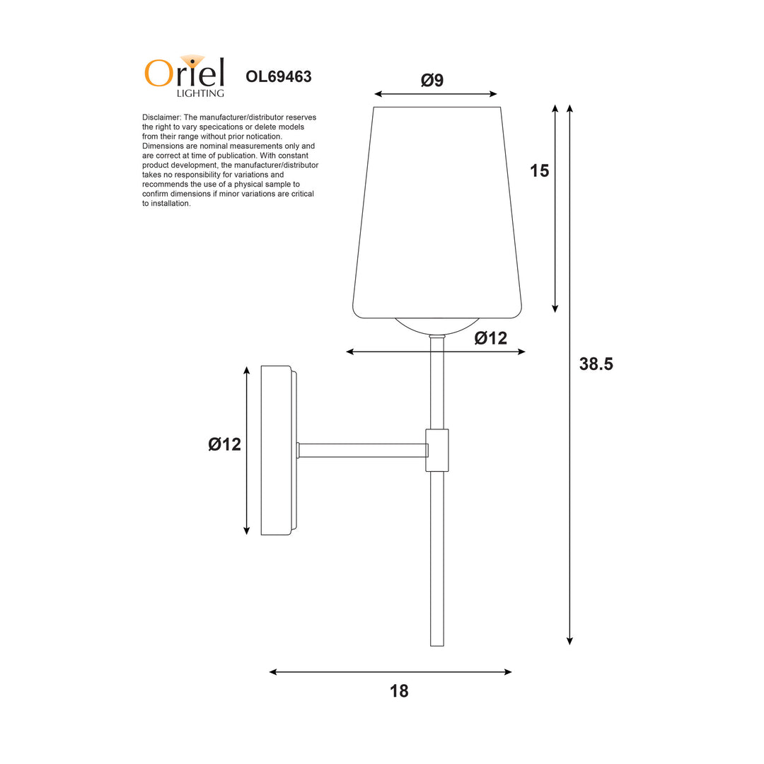 KINBURY Glass Wall Light WALL LIGHT