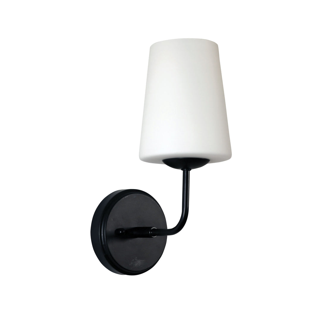 HOPLEY Glass Wall Light Black WALL LIGHT