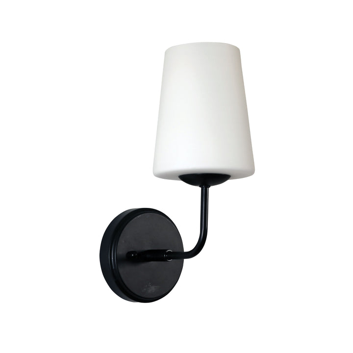 HOPLEY Glass Wall Light Black WALL LIGHT