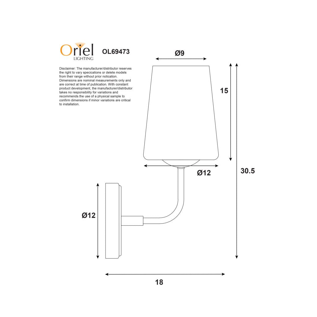 HOPLEY Glass Wall Light WALL LIGHT