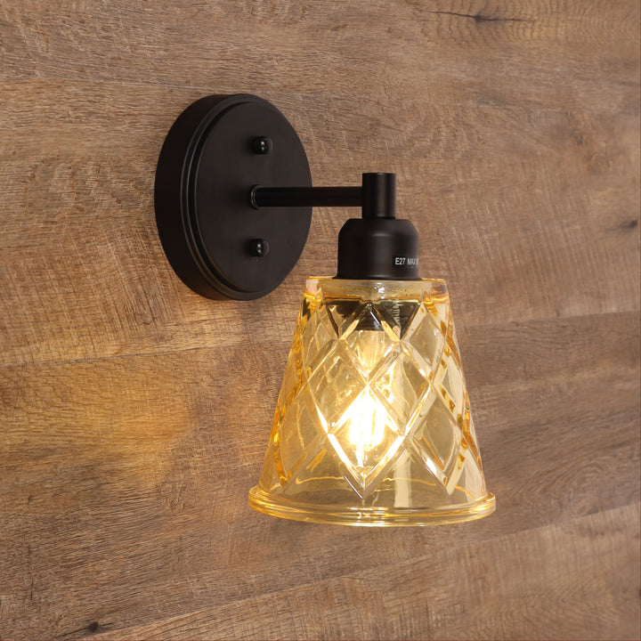 DRAM WALL LIGHT Vintage Cut Glass Wall Light WALL LIGHT