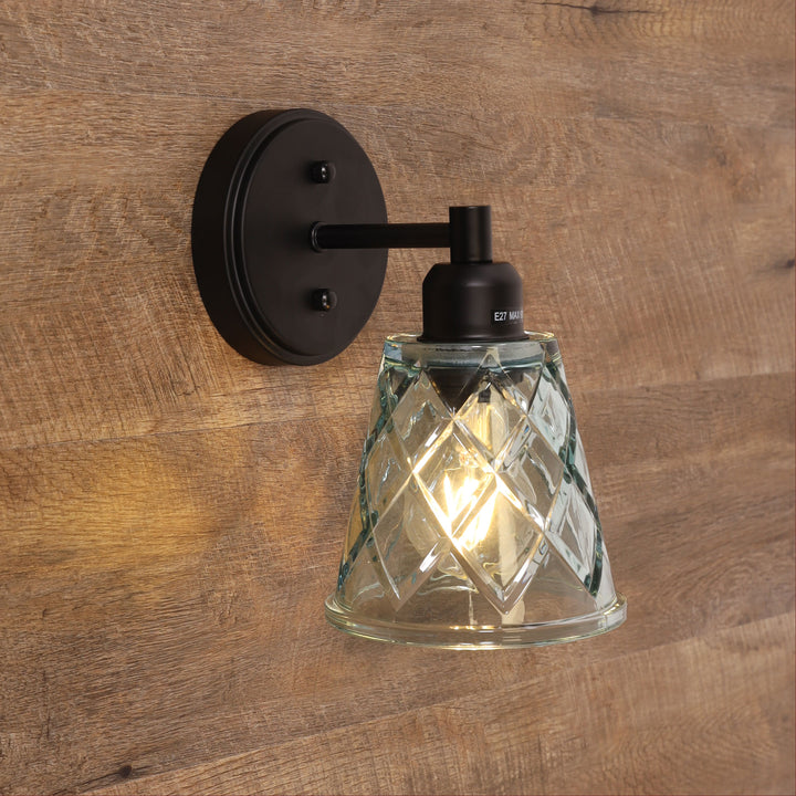 DRAM WALL LIGHT Vintage Cut Glass Wall Light WALL LIGHT