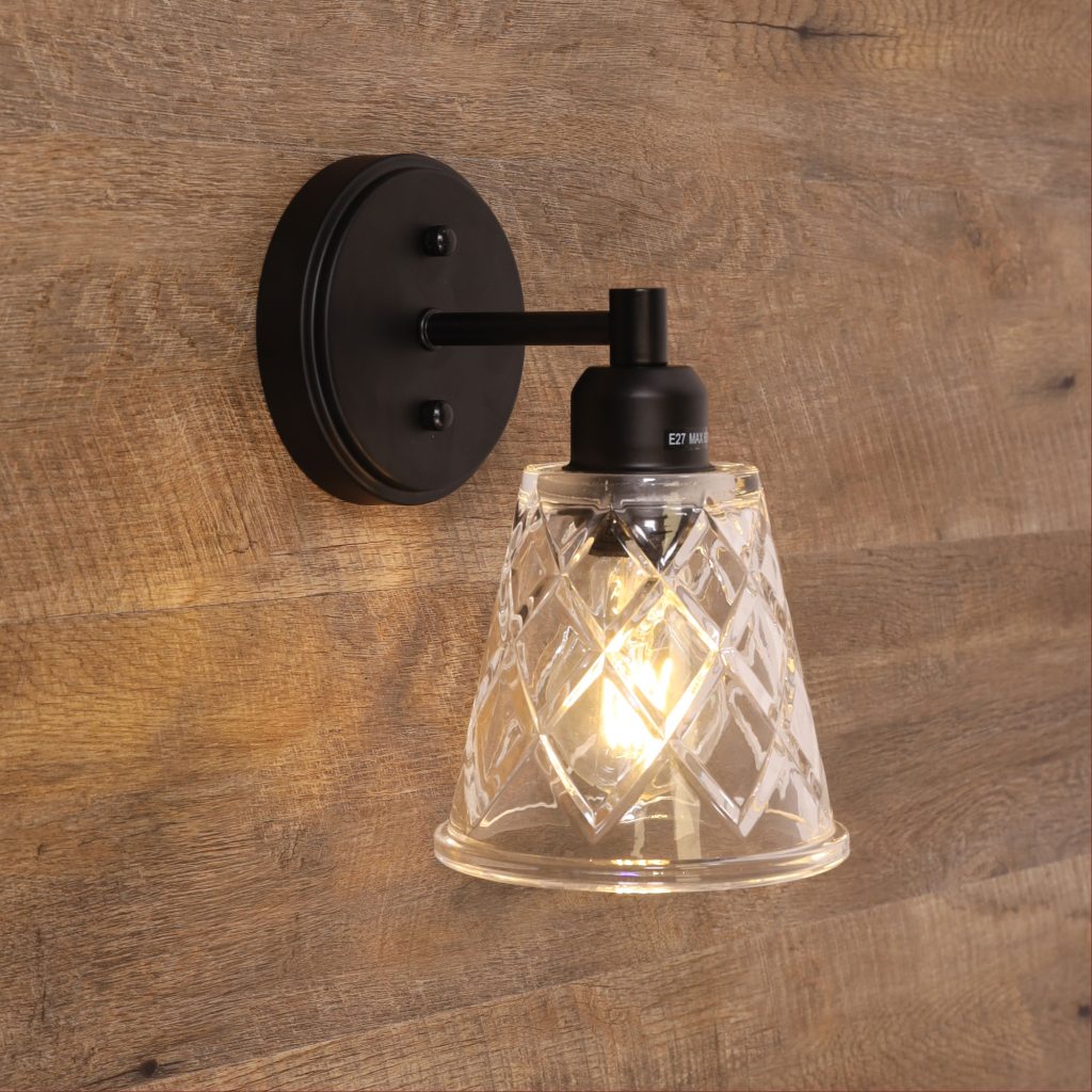 DRAM WALL LIGHT Vintage Cut Glass Wall Light WALL LIGHT