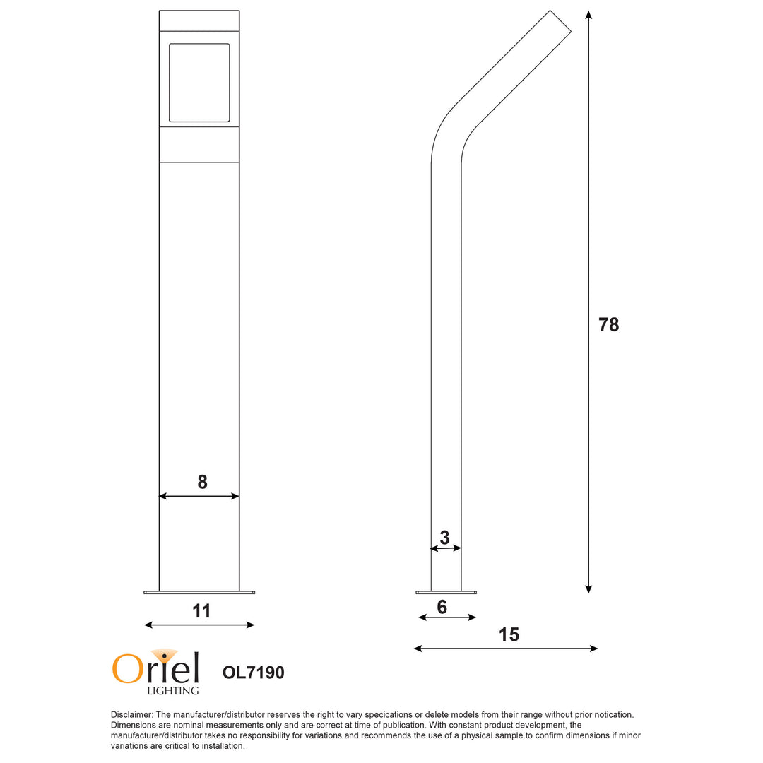 VANGUARD BOLLARD LED 240V Bollard Bollard light
