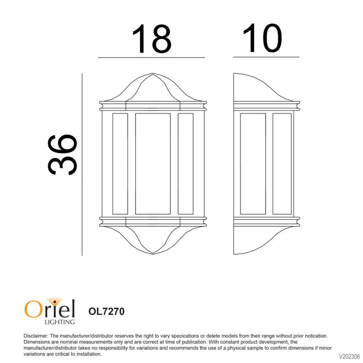 FENCHURCH Traditional Outdoor Wall Sconce WALL LIGHT