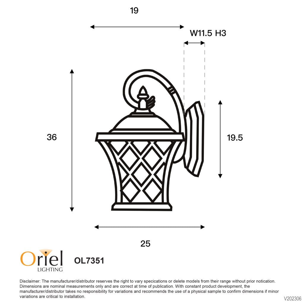 FAIRVIEW Traditional Outdoor Coach Light WALL LIGHT