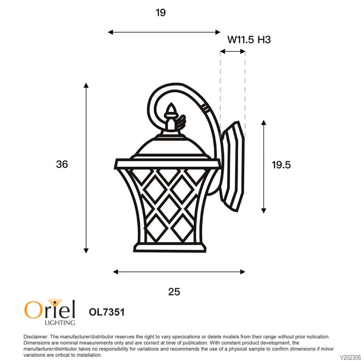 FAIRVIEW Traditional Outdoor Coach Light WALL LIGHT
