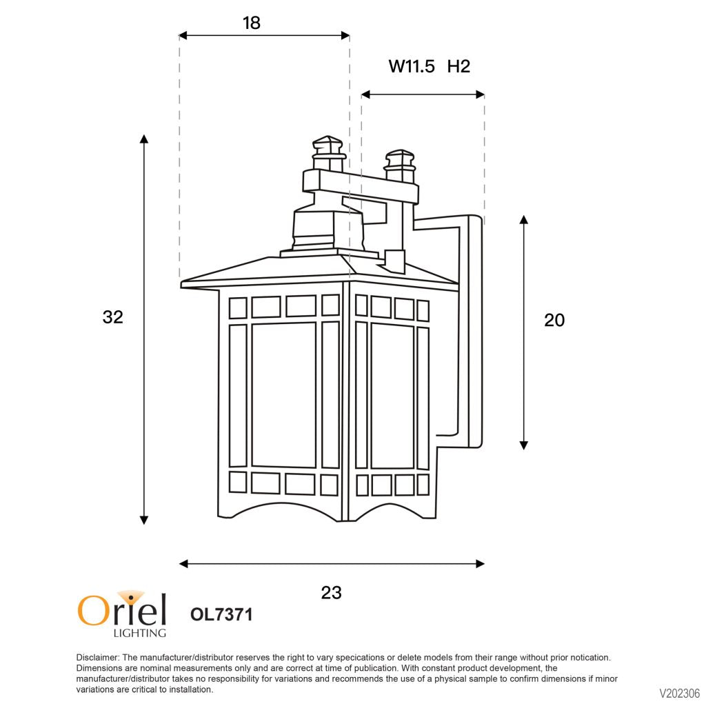 HORSHAM Outdoor Coach Light WALL LIGHT