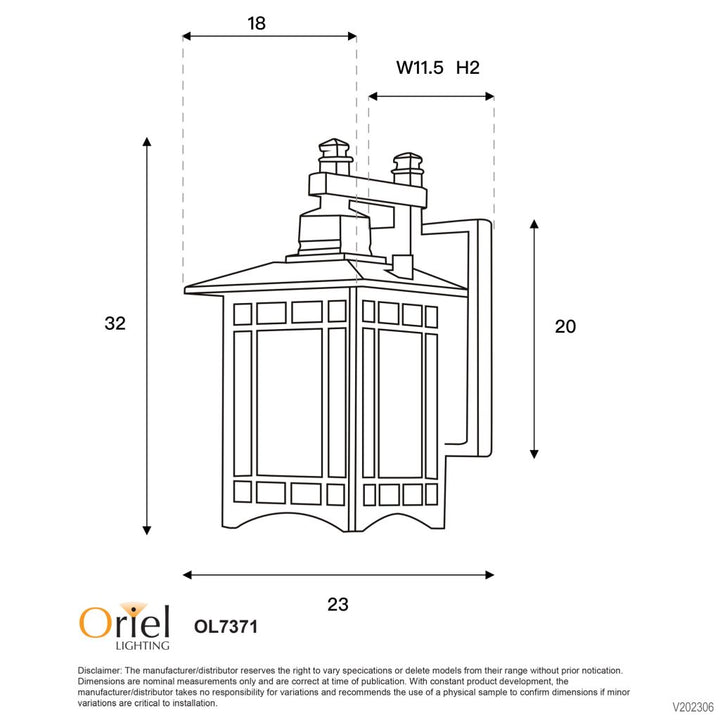 HORSHAM Outdoor Coach Light WALL LIGHT