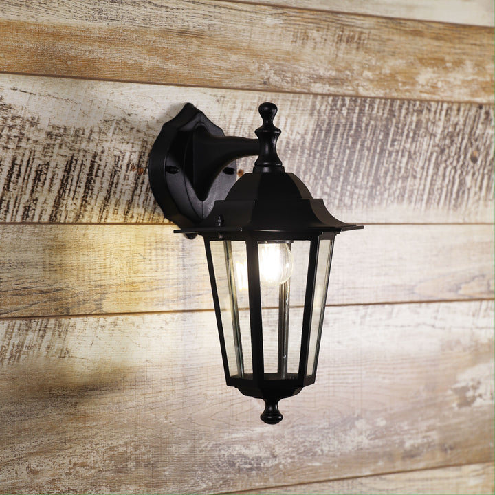 ASCOT Downward Traditional Outdoor Wall Light Black WALL LIGHT