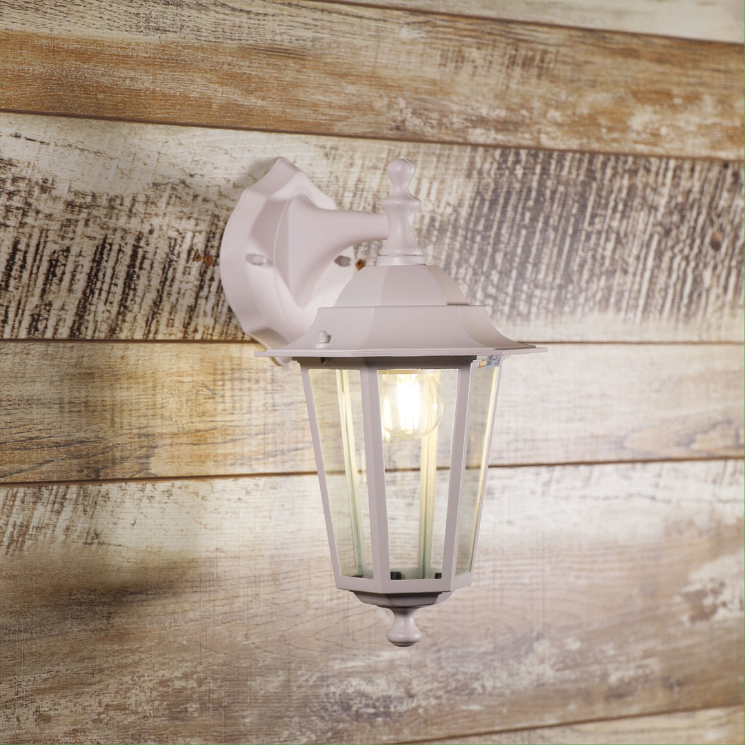 ASCOT Downward Traditional Outdoor Wall Light White WALL LIGHT