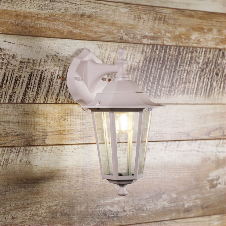 ASCOT Downward Traditional Outdoor Wall Light White WALL LIGHT