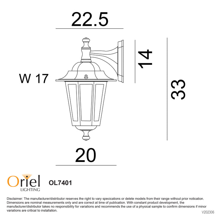 ASCOT Downward Traditional Outdoor Wall Light WALL LIGHT