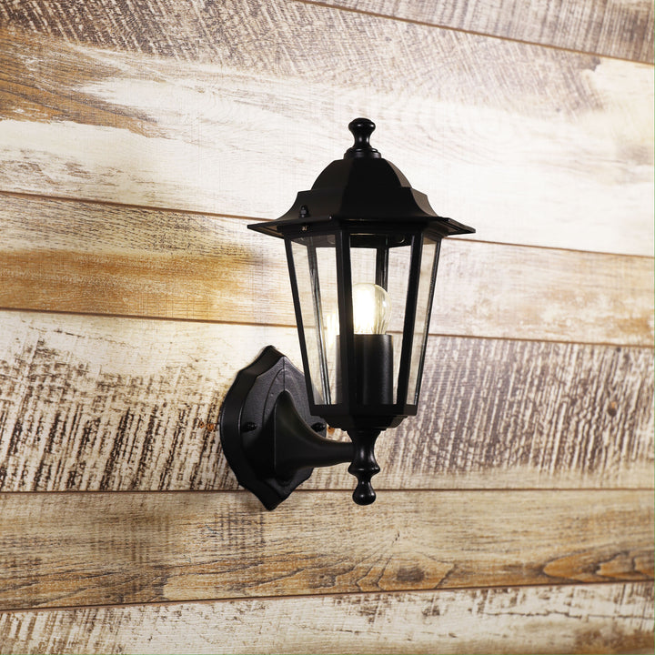 ASCOT Upward Traditional Outdoor Wall Light Black WALL LIGHT