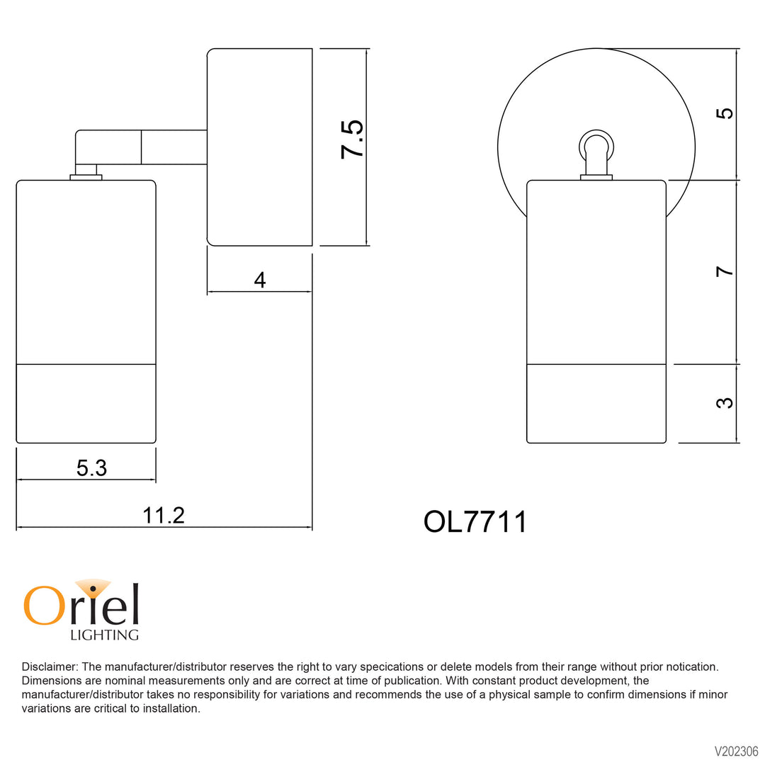 COMMA ADJUSTABLE 240V Outdoor Spotlight WALL LIGHT