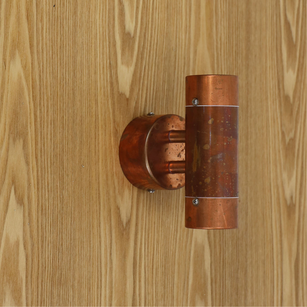 COMMA 2 LIGHT Copper 240V Outdoor Up-Down Wall Light Copper WALL LIGHT